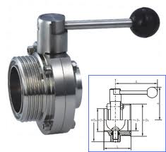Van bướm inox tay rút
